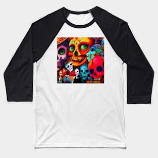 DAY OF THE DEAD SUGARSKULL2 Baseball T-Shirt